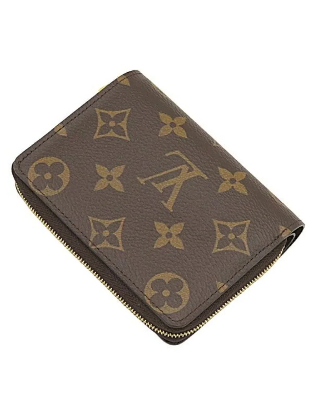 Louis Vuitton Bifold Wallet Portefeuille Lou Monogram Canvas Reverse Gold Brown